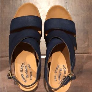 Navy Kork-Ease wedges